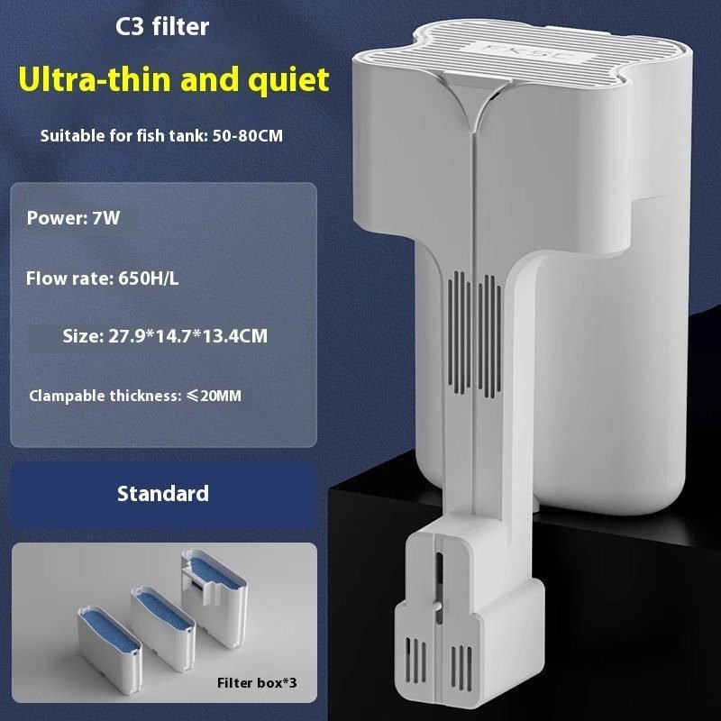 Crazy Water Plants Fish Tank Filter External Filter VAT Three-in-one Waterfall Wall-mounted Filter System - Image 8