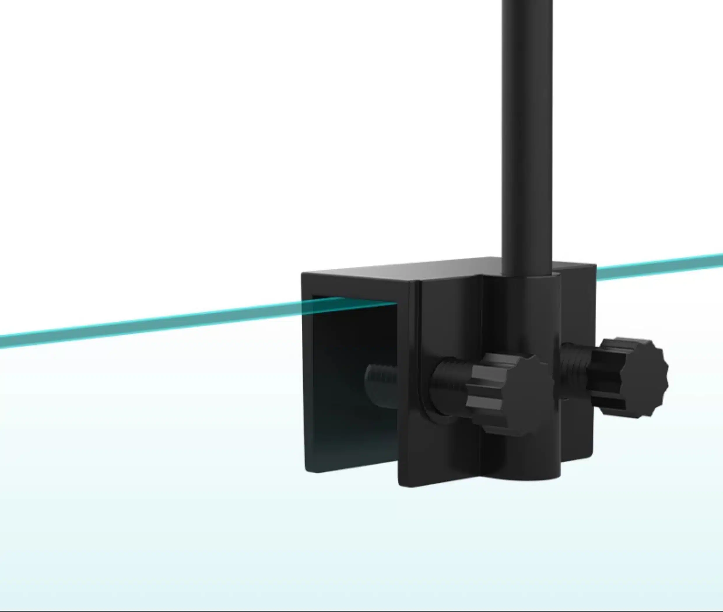 Secure clamp of the Zoomable Aquarium Clip Light attached to a tank