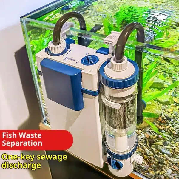 Aquarium Hang On Filter with sleek white design for planted tanks
