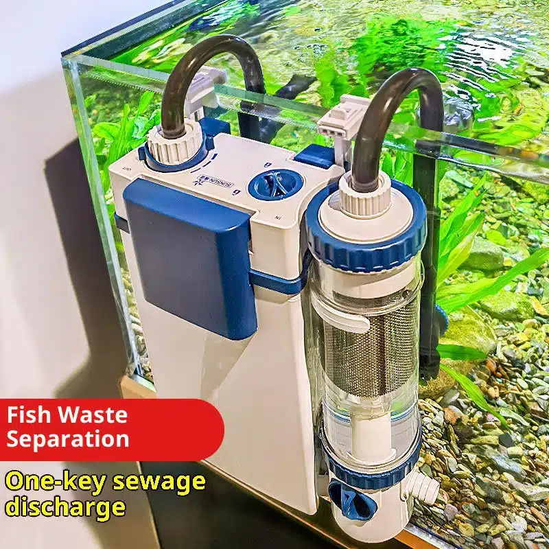 Aquarium Hang On Filter with sleek white design for planted tanks