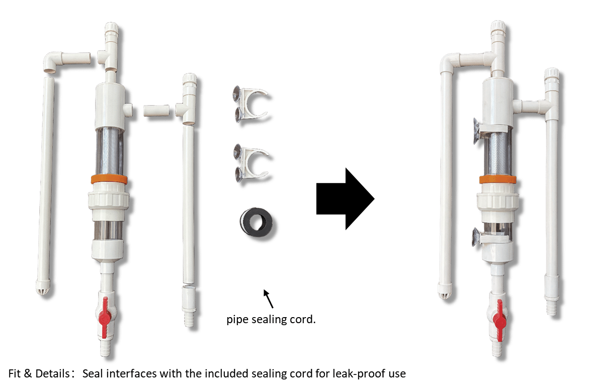 Magnetic Fish Toilet Pre-Filter Quick Assembly