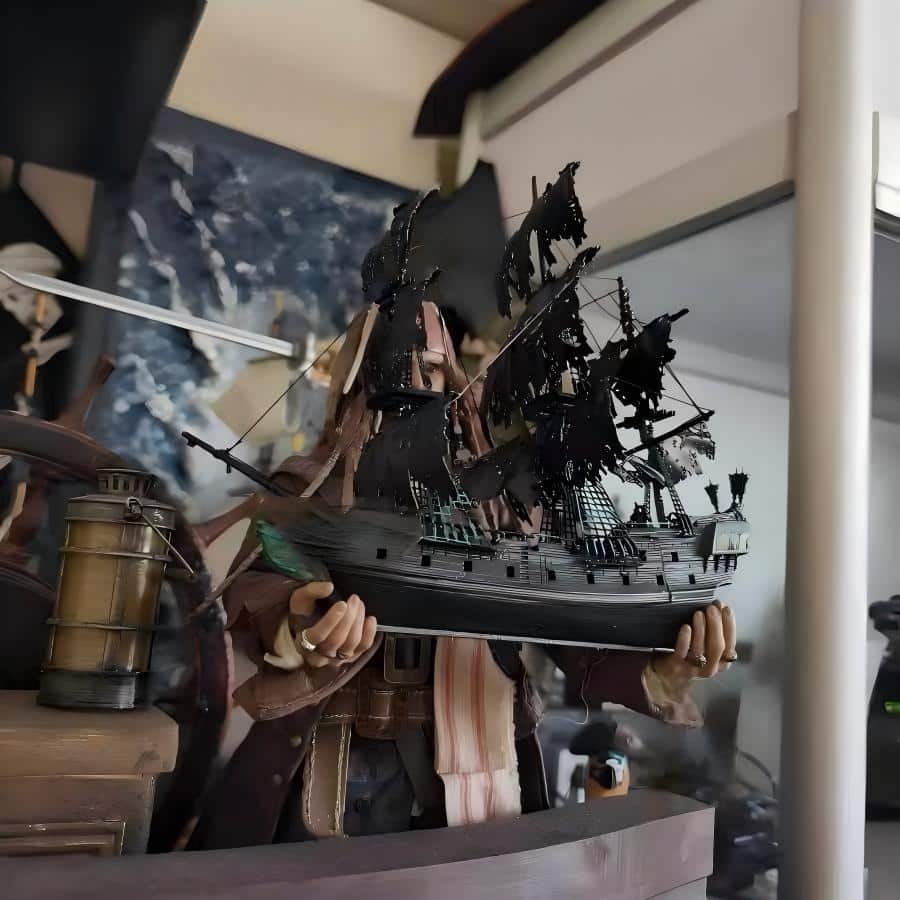 Battle-Damaged-Style Aquarium Pirate Ship(Small size) - Image 3