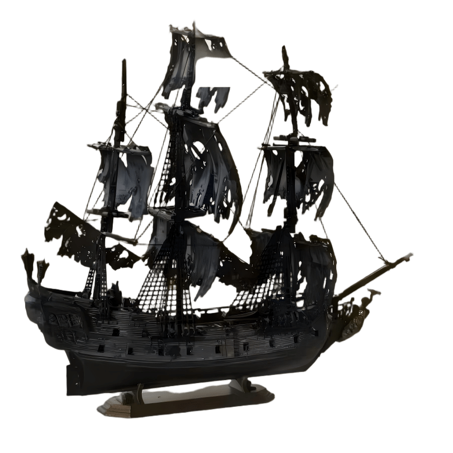 Battle-Damaged-Style Aquarium Pirate Ship(Small size) - Image 4
