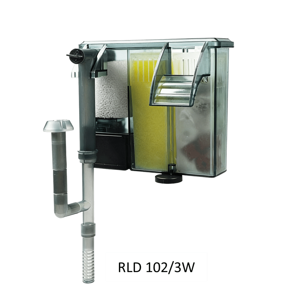 RLD102 hang on back filter and quiet aquarium filter for community tanks