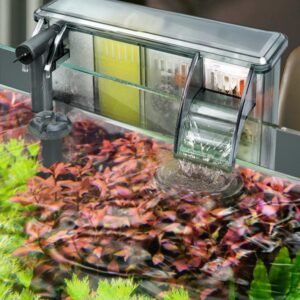 RLD Series HOB Waterfall Filter Installed on Planted Aquarium - Enlarged Filter Chamber & Waterfall Outlet for Filtration & Aeration