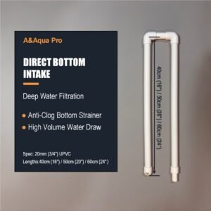 20mm aquarium plumbing direct bottom intake pipe for heavy-duty setups