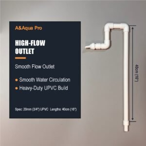 20mm aquarium plumbing high-flow smooth outlet pipe