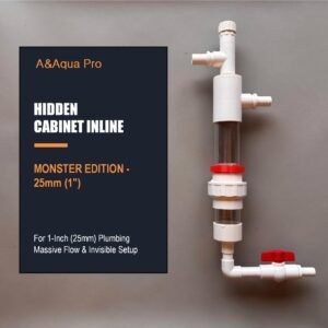 A&Aqua Pro magnetic aquarium pre-filter - 25mm Monster Edition Hidden Cabinet Inline setup