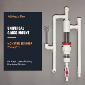 A&Aqua Pro magnetic fish water prefilter with surface skimmer - 25mm Monster Edition high flow system