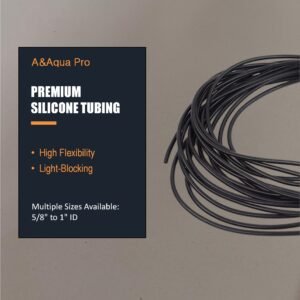 Black aquarium silicone tubing 20mm and 25mm flexible filter hose