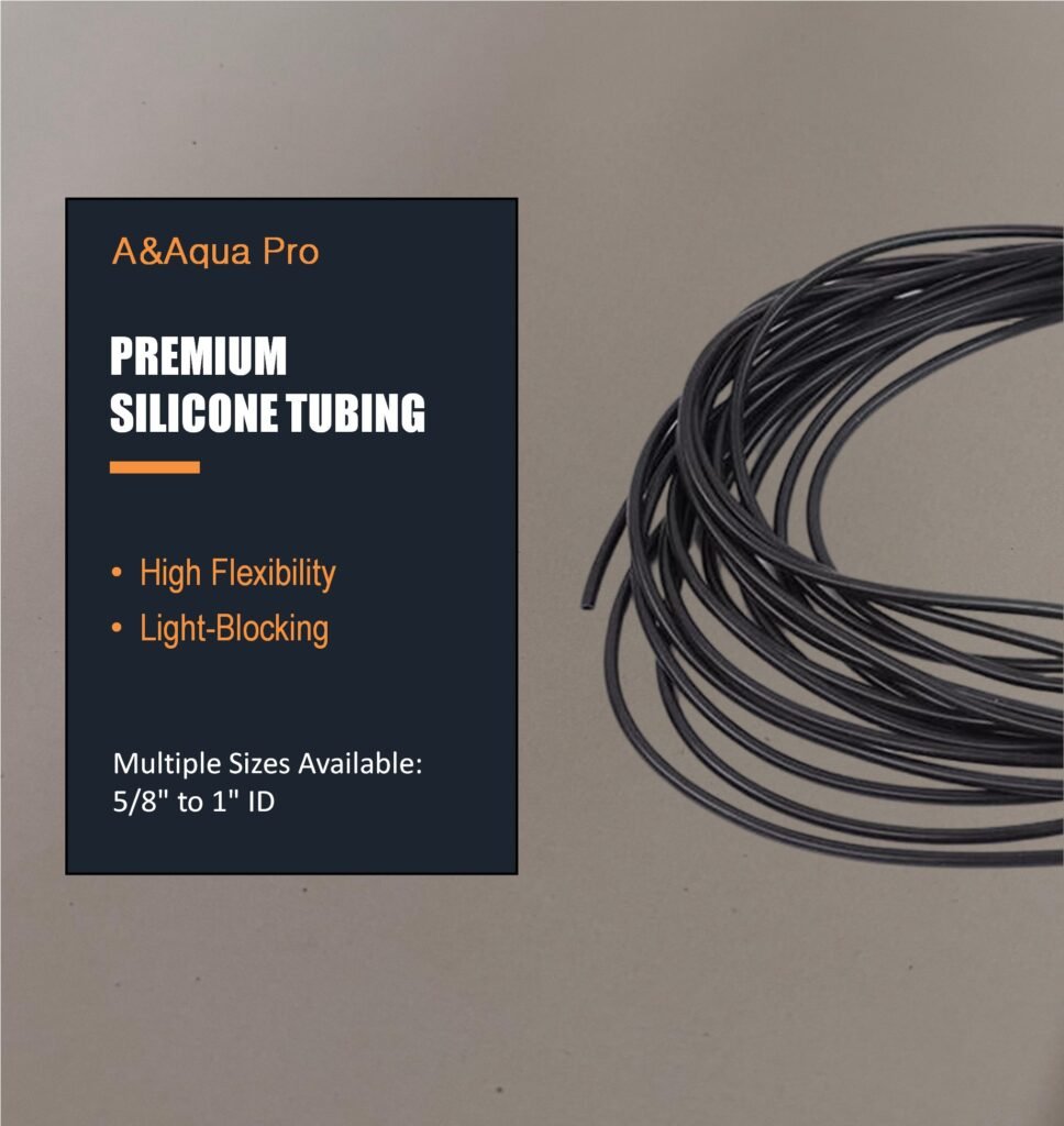 Black aquarium silicone tubing 20mm and 25mm flexible filter hose