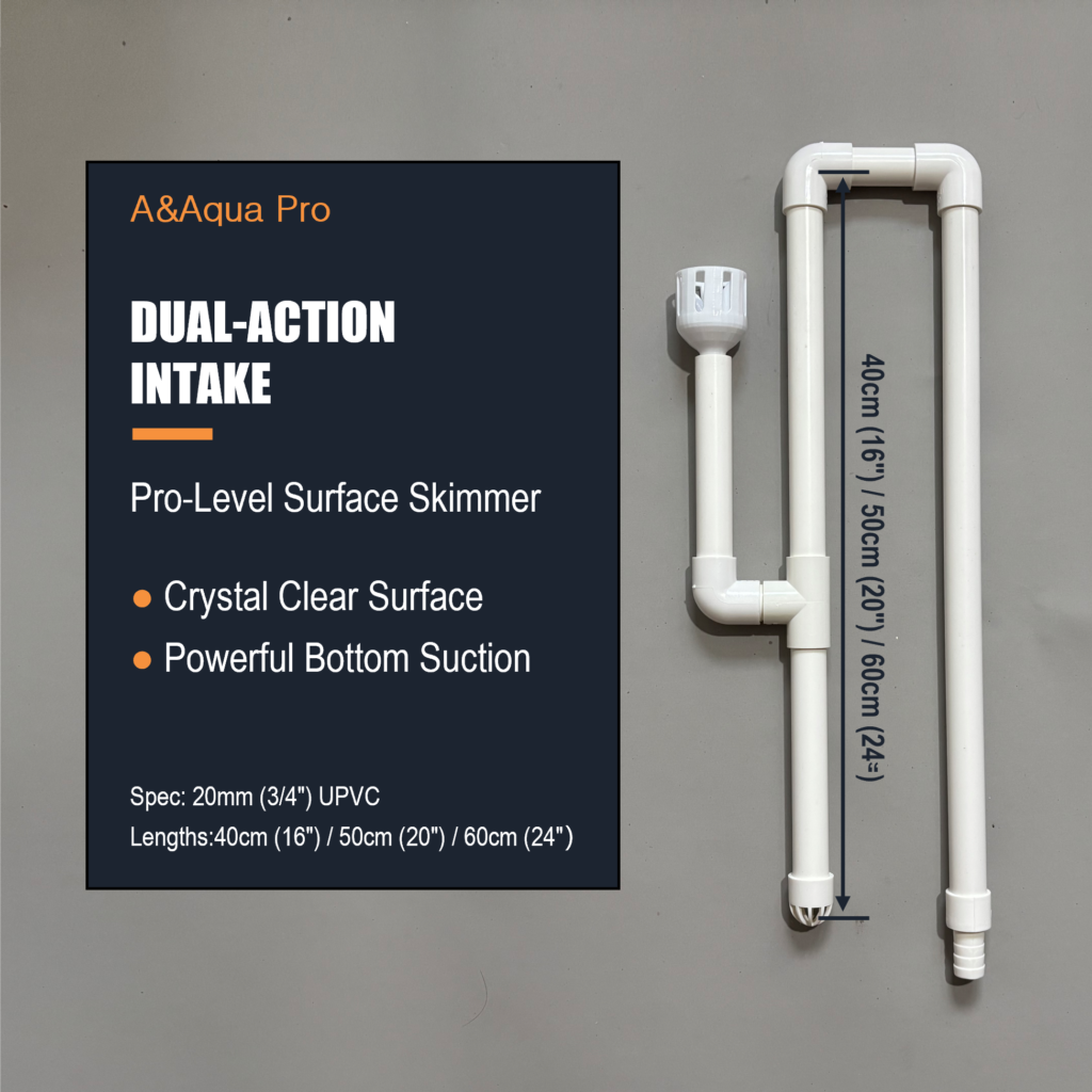 20mm aquarium plumbing dual-action surface skimmer intake pipe