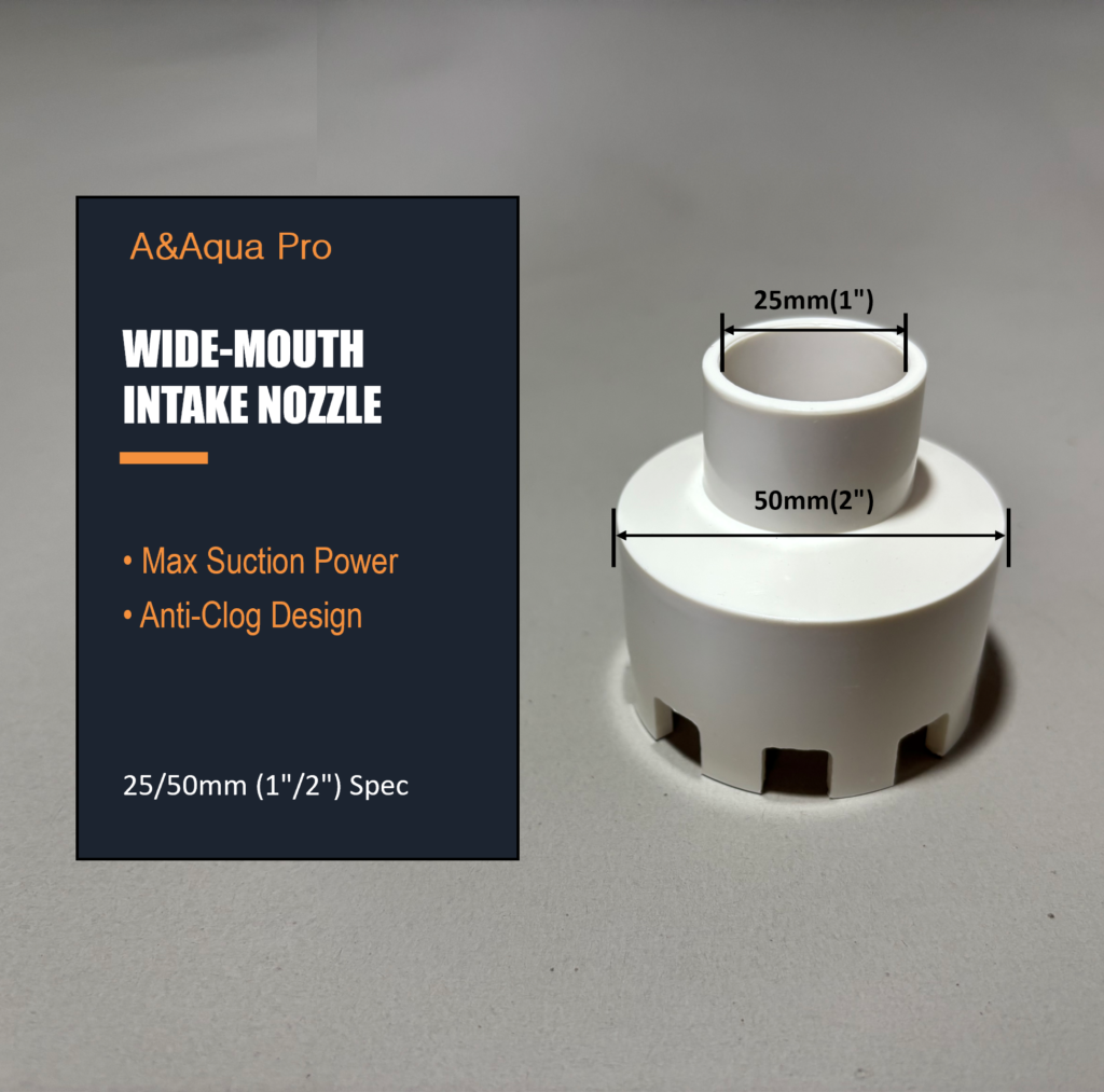 A&Aqua Pro 25-50mm （1‘’-2‘’） monster edition wide mouth aquarium intake nozzle size specifications