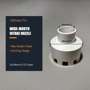 A&Aqua Pro 25-50mm （1‘’-2‘’） monster edition wide mouth aquarium intake nozzle size specifications