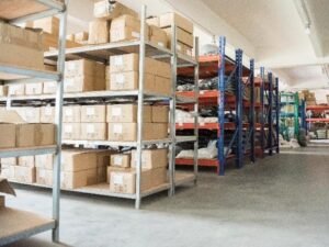 Organized warehouse storing ready-to-ship A&Aqua Pro aquascaping supplies