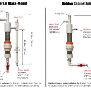 Magnetic Fish Toilet Pre-Filter Labeled Parts Accessory Comparison